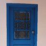 Santorini blue door