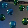 Colored glass Beads Reflected