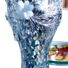Cut Glass Etched Lead Crystal Vase