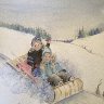 Grandkids Tobogganing