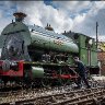 Saddle-tank steam engine.