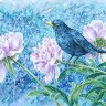 Blackbird & Peonies
