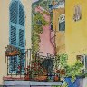 Colorful Balcony in Italy