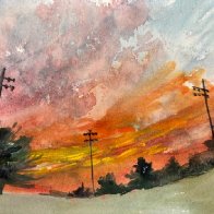 Gouache Challenge - Sunset1.JPG
