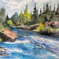 Gouache Challenge - A River Runs Through It.JPG