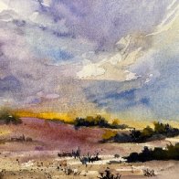 watercolor challenge - Fading Light.JPG