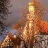 Church in sunset