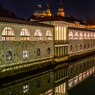 Ljubljana By Night-Plečnik's Markets (Ljubljana, Slovenia).jpg