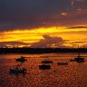 Night Scene - Harbor at Dusk
