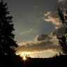 Sunburst at golden hour
