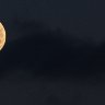 Moon moving accross the sky